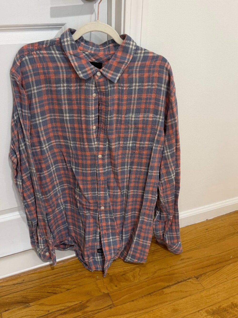 Men's Plaid Casual Button Down, XXL
